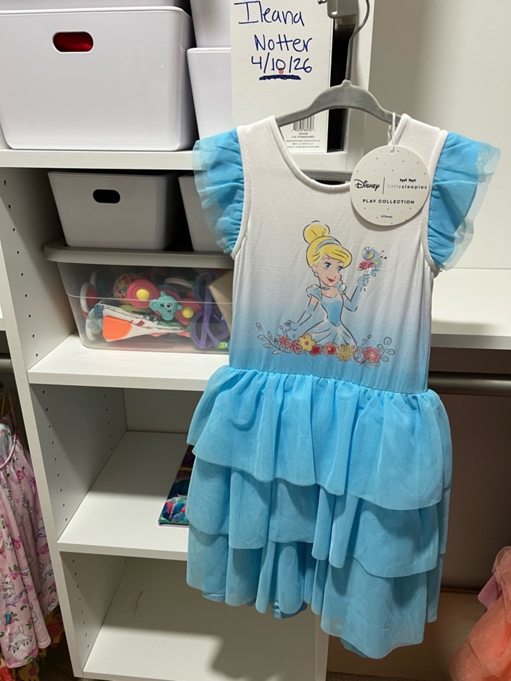Little Sleepies Disney Cinderella Blue Tulle Dress
